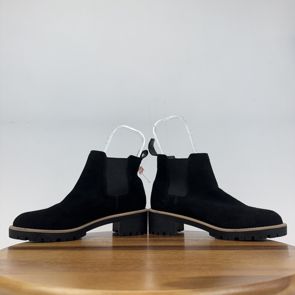 Womens Blondo Matilda Black Suede Waterproof Lug Sole Heel Chelsea Boot Size 8 M - Picture 5 of 9